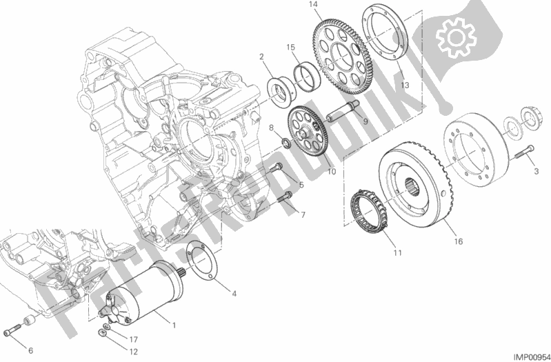 All parts for the Electric Starting And Ignition of the Ducati Multistrada 1200 S Touring Brasil 2017